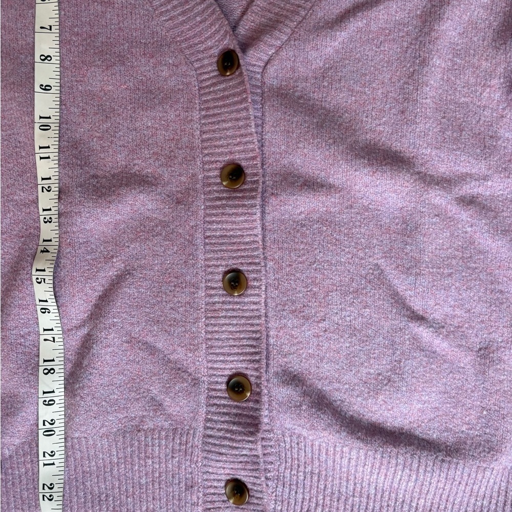 Free People Cool Of The Night Cardigan Lilac Spell Melange M NWT Oversized - Picture 9 of 14